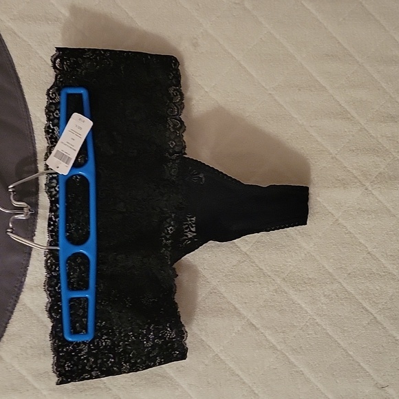 Soma Embraceable Retro Thong Black - Picture 1 of 5